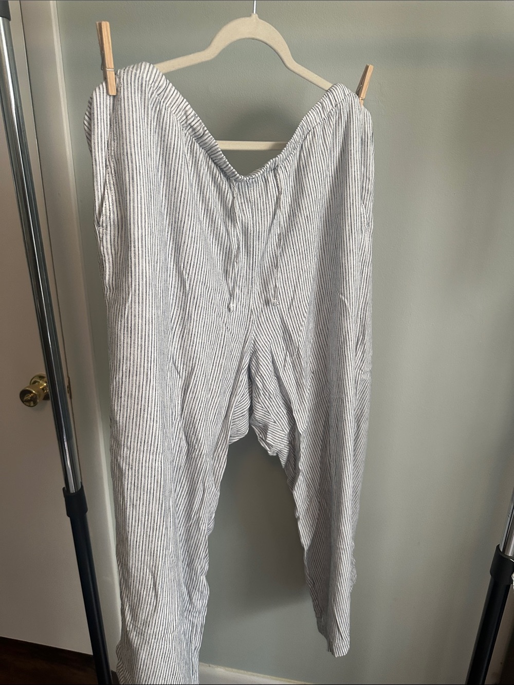 GAP Striped Pull-on, Wide-Leg Pants